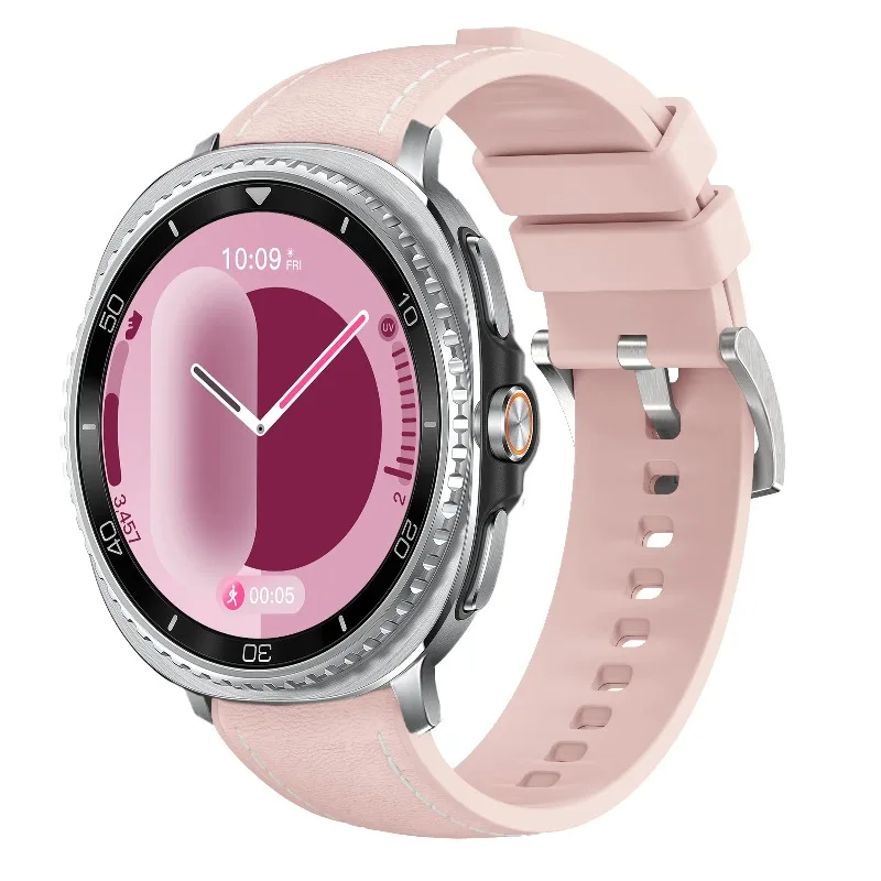 Premium Silicone and Leather Strap - Soft, Comfortable Wristband for Smartwatches
