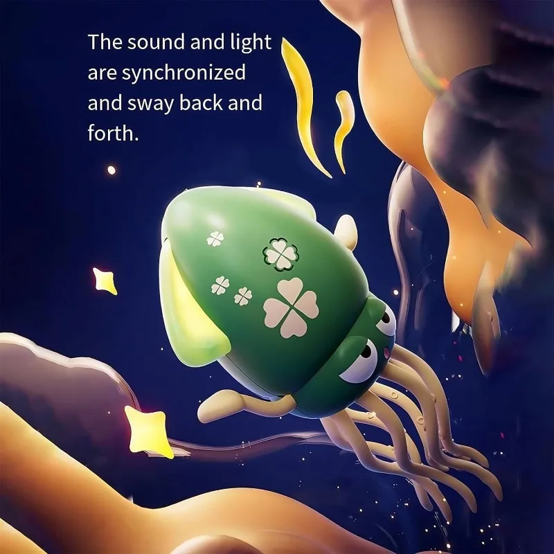 빛과 소리를 가진 전기 춤추는 문어 전기 문어 장난감 재미있고 귀여운 교육용 전기 인터랙티브 로봇