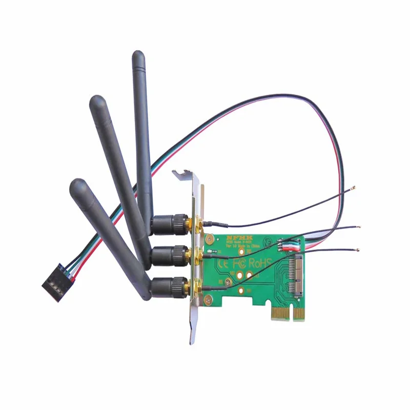 BCM94360CS 와이파이 무선 네트워크 인터페이스, 하프 높이 브래킷, 컨트롤러-PCIe X1 어댑터