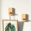 Popular Simple Wood Coat Hook Walnut Hanging Clothes Hanger Bathroom Wall Mounted Hooks Storage Rack Towel Key Decoration Hook 2