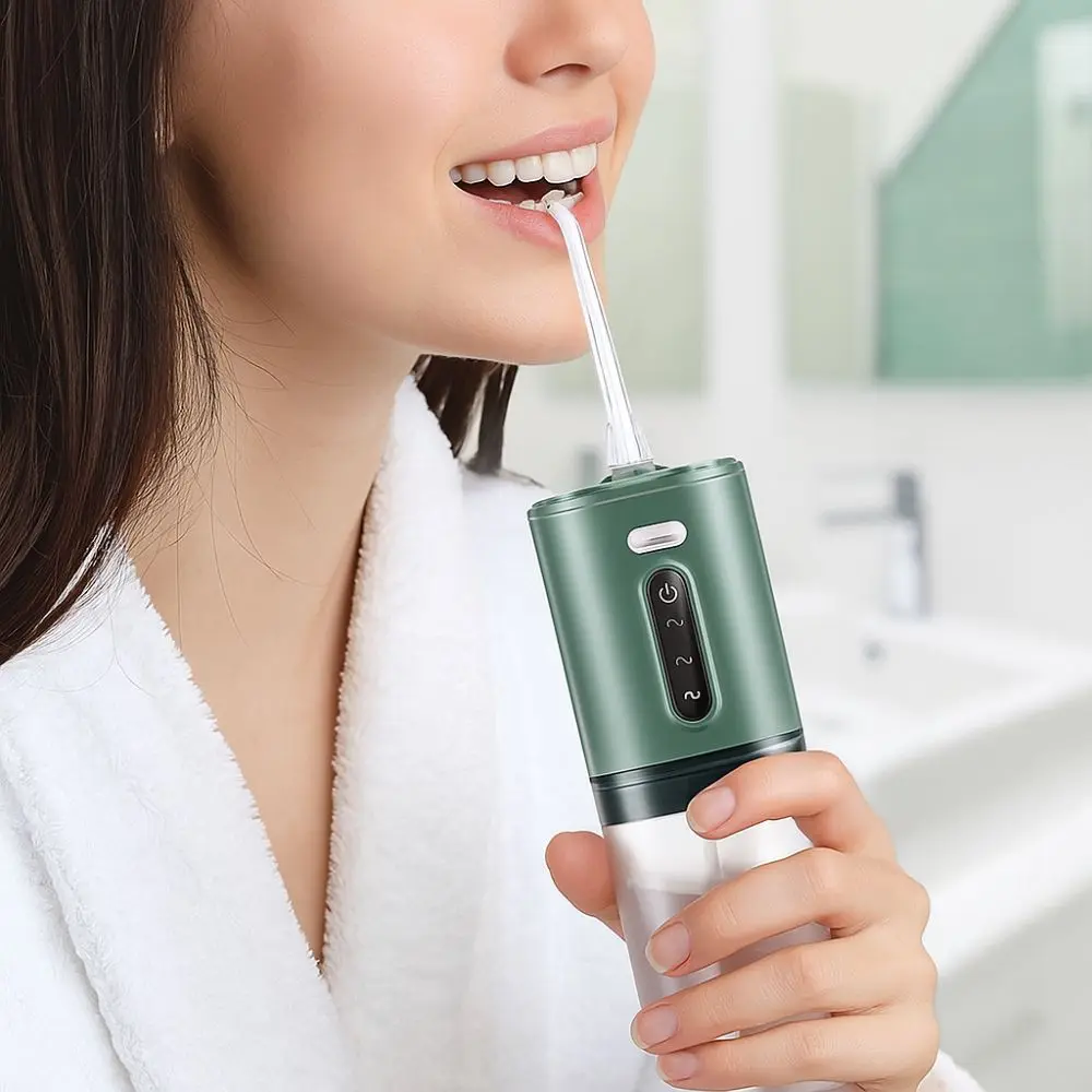 Electric USB Charging Oral Irrigator Deep Clean Three Frequency Pulses Teeth Cleaner Portable Dental Scrubber Dental Care