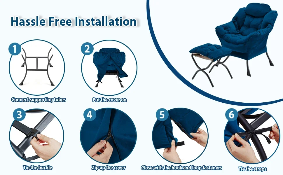 Youtanic Lazy Chair with Ottoman