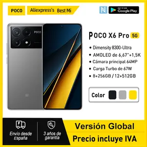 Poco X6 Pro 5G teléfono inteligente, versión Global, Dimensity 8300-Ultra  6,67 , flujo de 1,5 K, Pantalla AMOLED DotDisplay de 64MP, 67W, NFC -  AliExpress