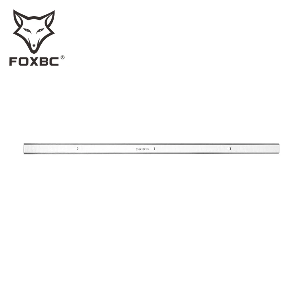 FOXBC 333x12x1.5mm HSS Planer Blade Replace Industrial Electric Wood Planer Blades Woodworking Tools-SET OF 2