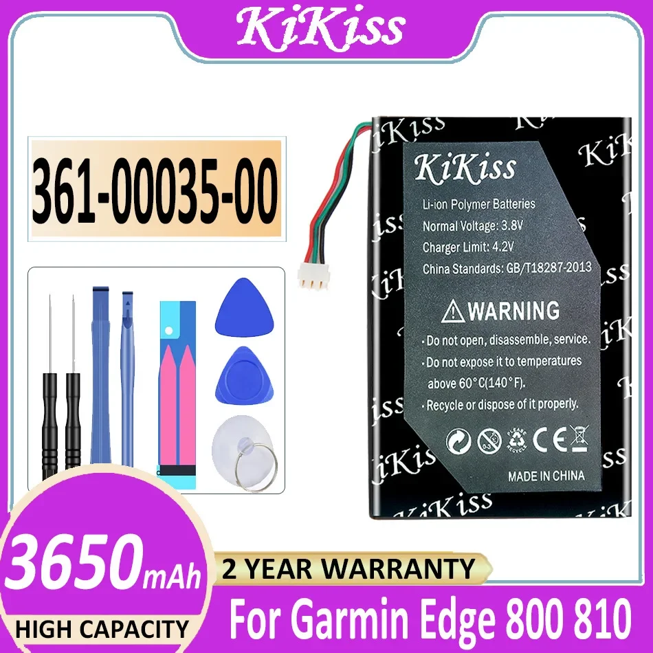 Kikiss Potente Batteria 361-00035 00 3650Mah Per Garmin Edge 800 810 361-00035-00 361-00035-07 361-00035-03 Bateria