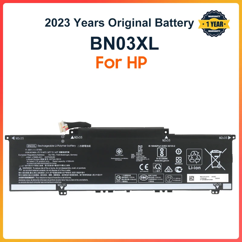

BN03XL Laptop Battery For HP Envy x360 13-ay00001nd TPN-C145 TPN-C147 15m-ee0013dx HSTNN-DB9N HSTNN-OB1O L77034-005