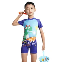 2024 Fashion Cute Cartoon Swimwear Boys New Children One-piece suit Kids Swimsuits Protection Light Breathable Swimming Costume 1