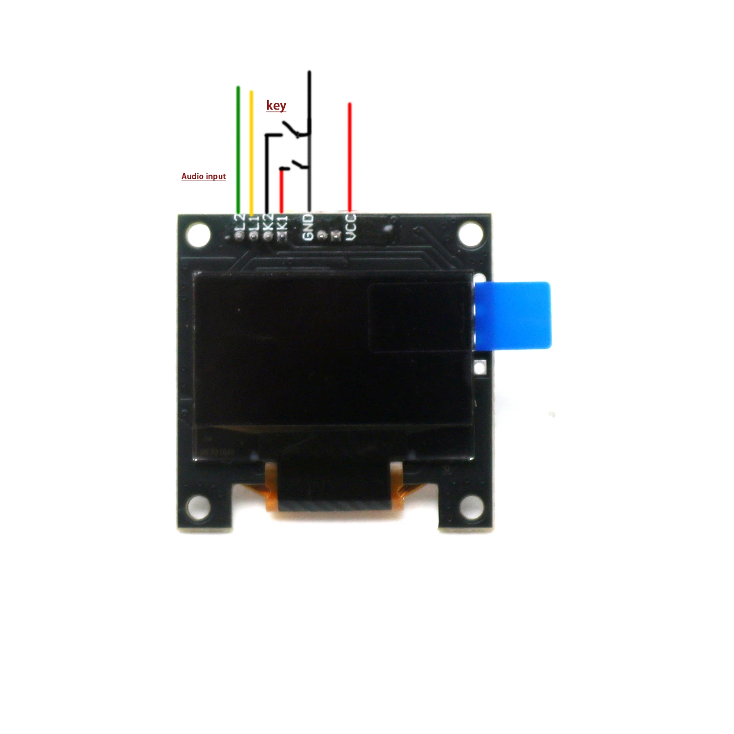 0,96 "OLED Stereo Musik Spektrum Display Analysator Audio Verstärker Multi-Modus Pegelanzeige VU METER Rhythmus Atmosphäre Licht – Detail 1