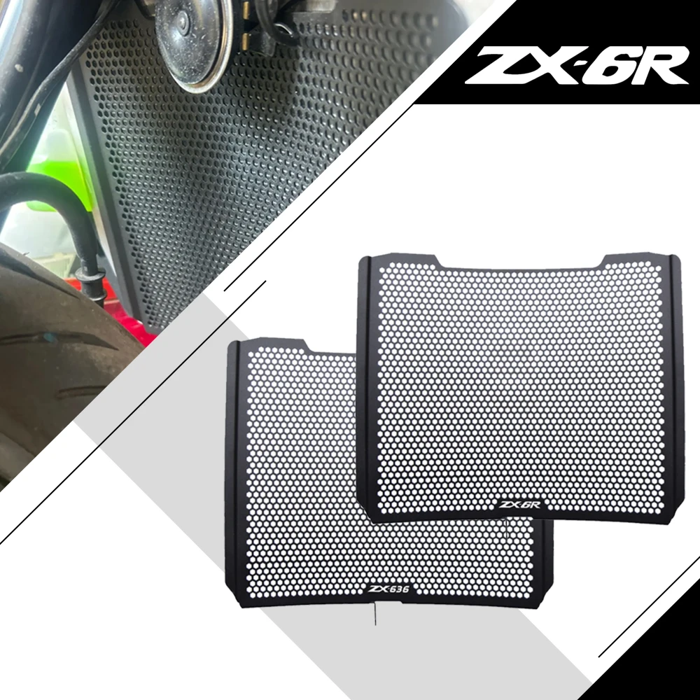 

For KAWASAKI ZX-6R Ninja ZX6R ZX 6R 636 ZX636 ZX-636 2009-2025 2024 Motorcycle Radiator Grille Cover Guard Protection Protetor