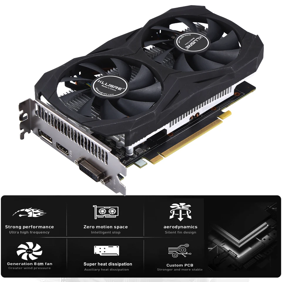 Kllisre Graphics Card GTX 1660 Super 6GB GDDR6 192 Bit PCI-E 3.0