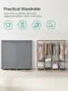 SONGMICS Portable Closet, Wardrobe Closet Organizer with Cover, 4 Hanging Rods and Shelves, 4 Side Pockets 3