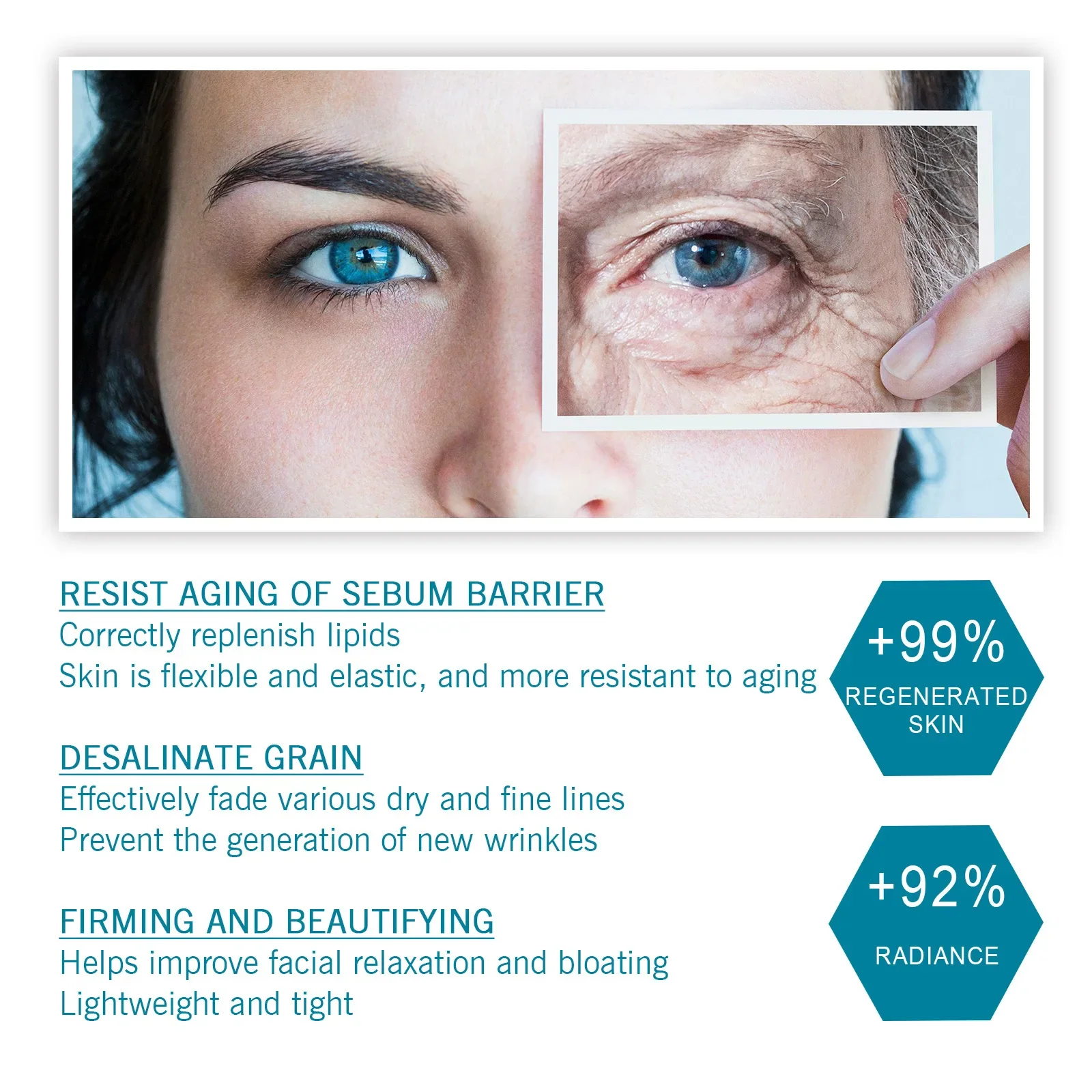 جديد الأزرق النحاس الببتيد كبسولة مصل الوجه التجاع...