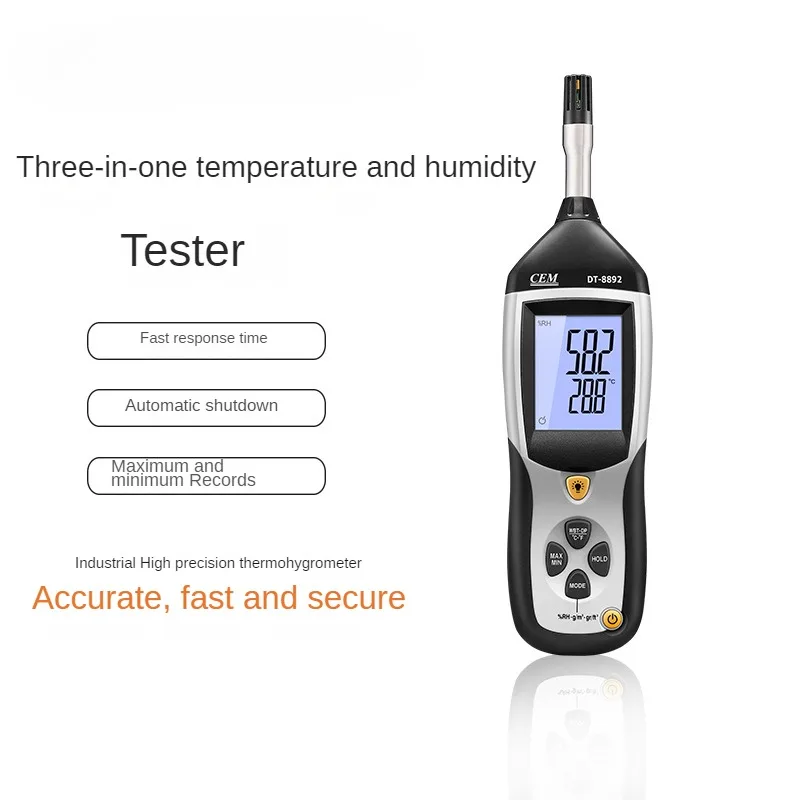 DT-8892 온도 및 습도 테스터, 산업용 디지털 디스플레이 온도계, 실내 온실 실험 테스터