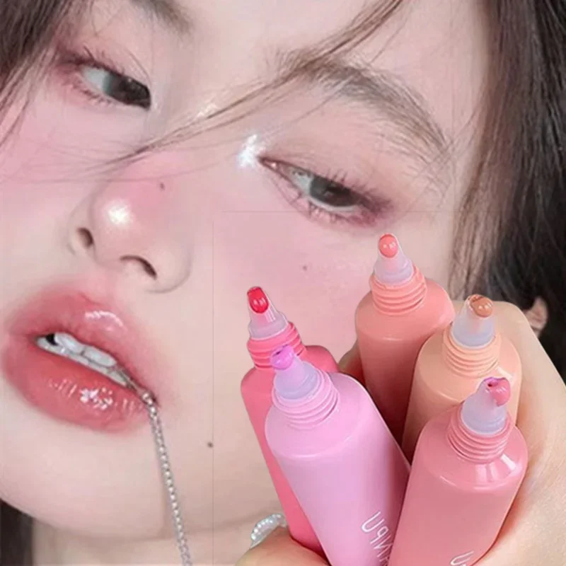 Cheek Blush Pigment Tube Moisturizing Rouge Blush Professional Cosmetic Face Blusher Lasting Liquid Brightening Makeup