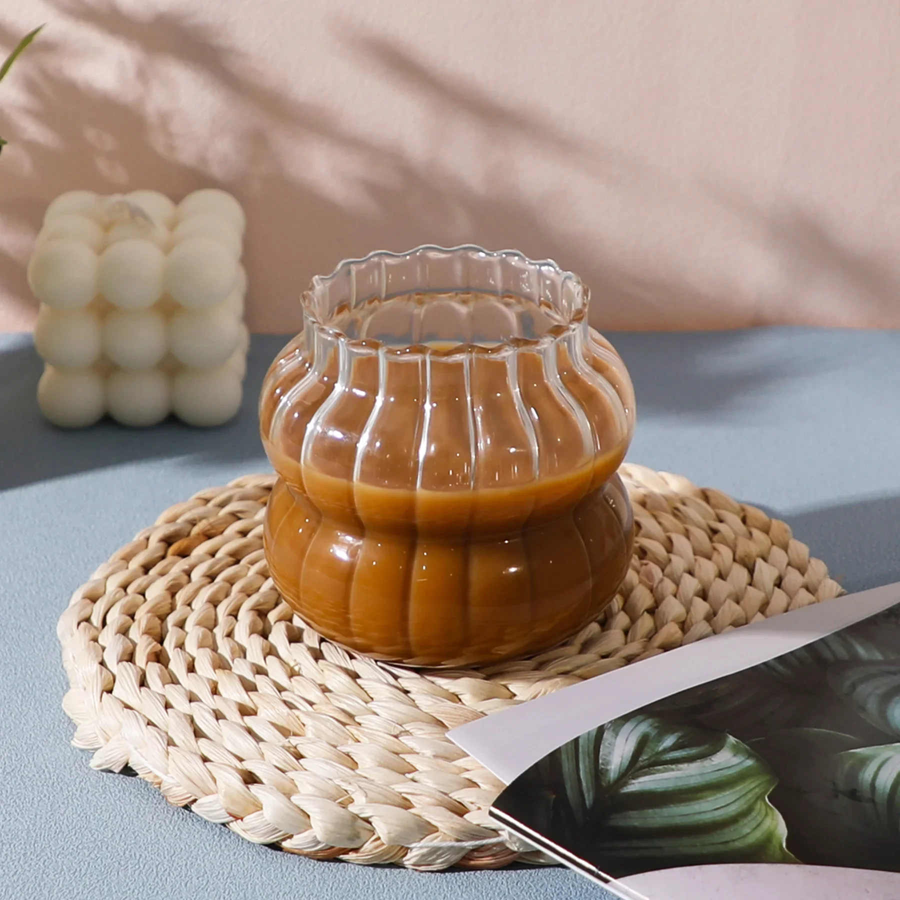 A Cup Shaped Like Caterpillar Ultra-Durable Drinking Glass