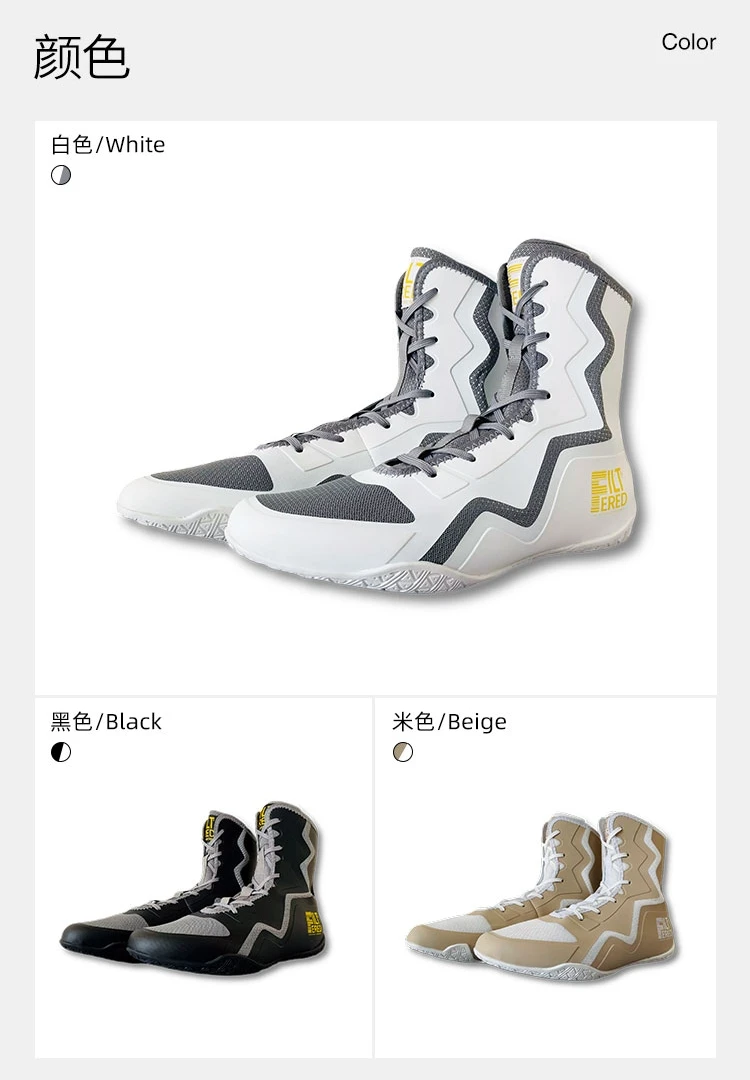 New Luxury Couple Athletic Sports Fighting Shoes Comfortable Wearable Boxing Sneakers Top Quality Unisex Wrestling Sneakers