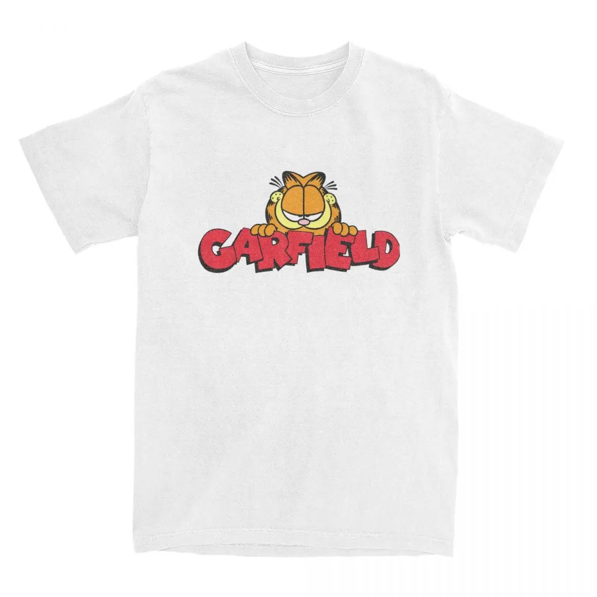 Garfield Cat Comics Funny Cats Meme Stuff Shirt Uomo Donna Funny Pure Cotton Original Tops