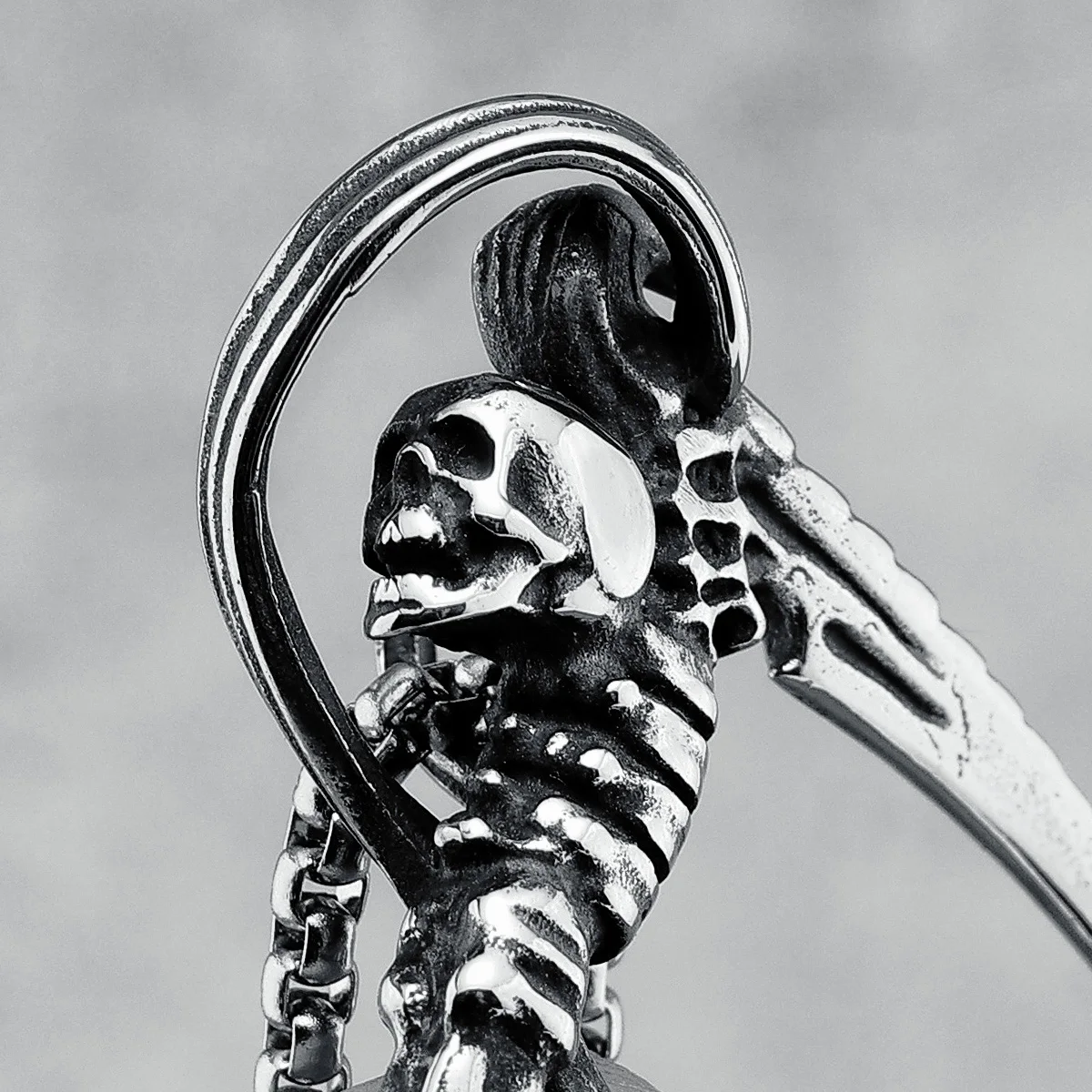 Cupimatch Uomo Gotico motociclista in acciaio inox Morte Grim Reaper Cupimatch Uomo Gotico motociclista in acciaio inox Morte Grim Reaper