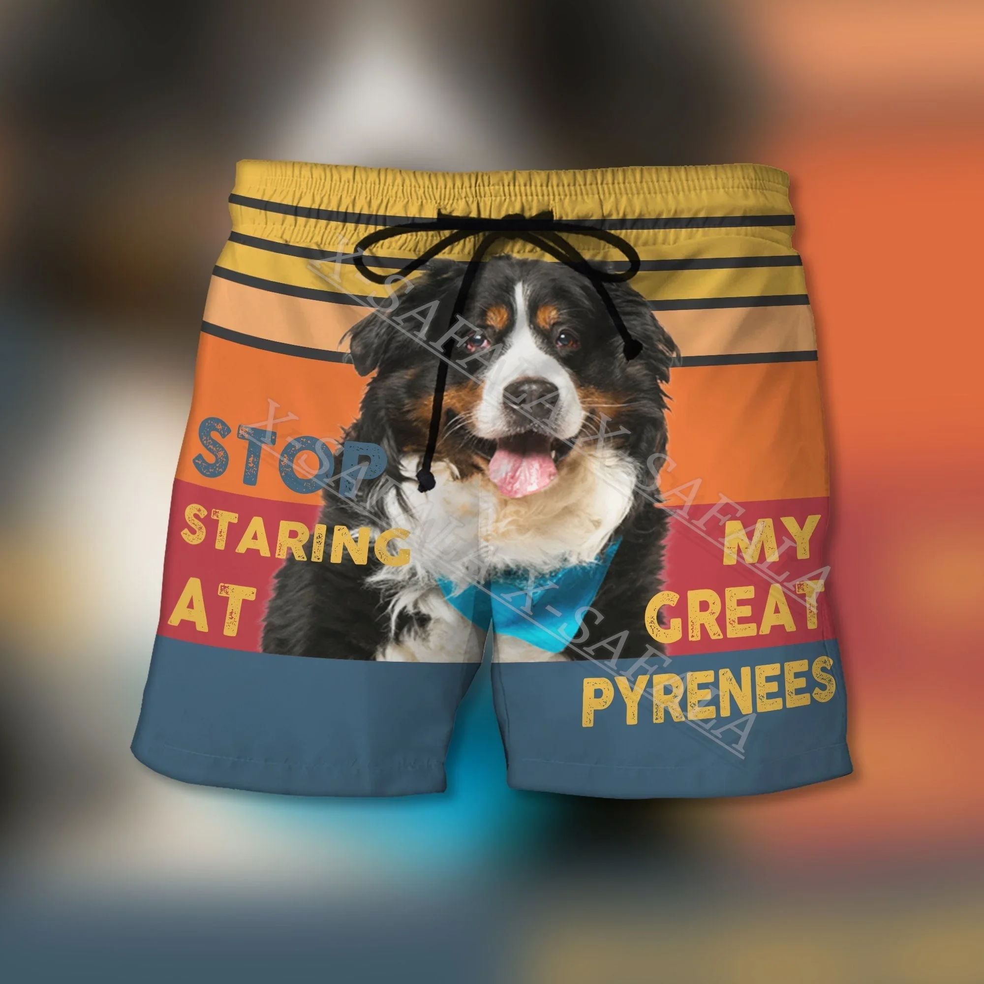 

Шорты с 3D-принтом для любителей собак, щенков бернских гор, летние пляжные праздничные шорты, мужские спортивные шорты для плавания, до-18 дюймов