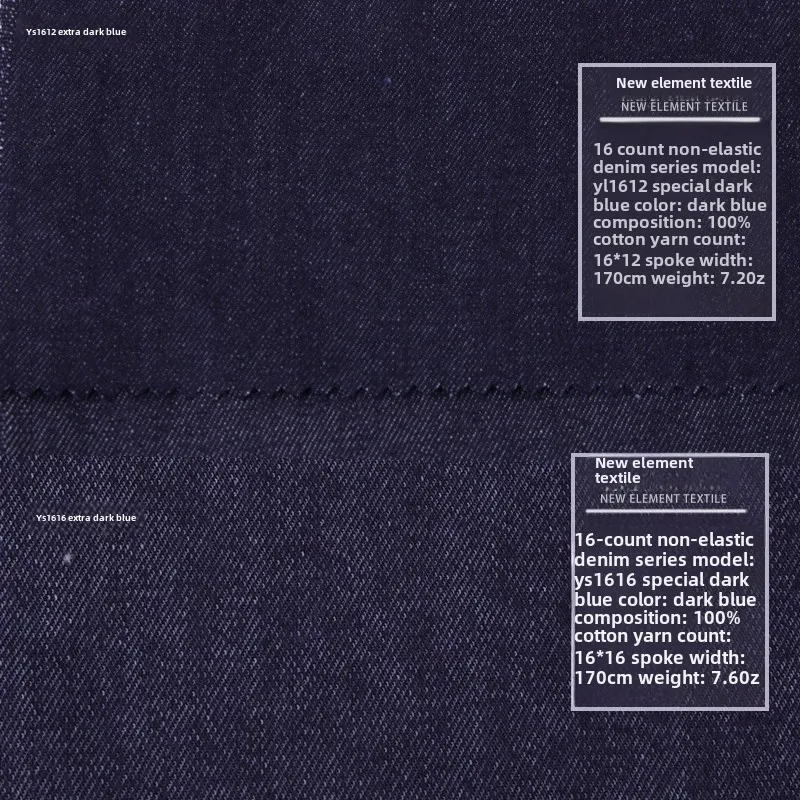 Lightweight Non-Stretch 16-Ply Blue Denim Fabric for Workwear Pants Dresses Shirts Thin Flexible Material from Mainland China