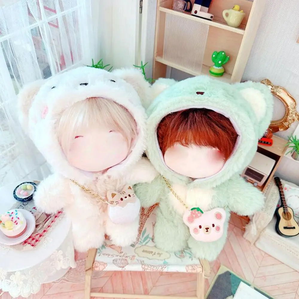 20cm Cotton Doll Clothing Animal Jumpsuit Series Handmade Cartoon Clothing Plush Dolls Cute Baby Clothes Hoodies Outfits barbie doll clothes,doll clothes,doll clothes accessories,doll accessories,plush doll accessories