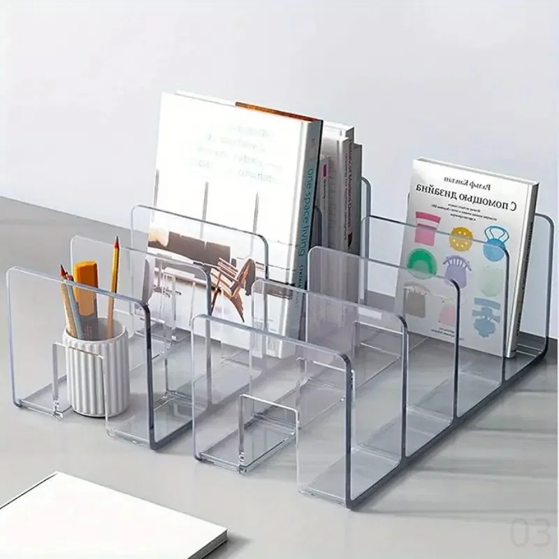 Clear Bag Storage Shelf Divider Acrylic Closet Purse Handbag Storage Rack Handbag Books Organizer 4 Grids handbag organizer