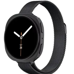 Elegant Slim Milanese Metal Bracelet Watch Band in Silver - Galaxy 8 classic (Black)
