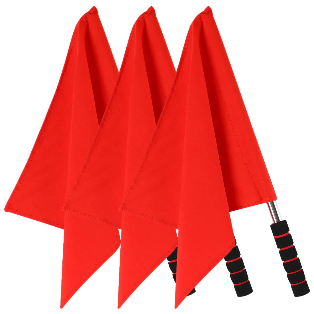 

Referee Flag Athletic Competition Flags Signal Handheld Soccer Waving Fan Cheering Race Conducting Game Gear