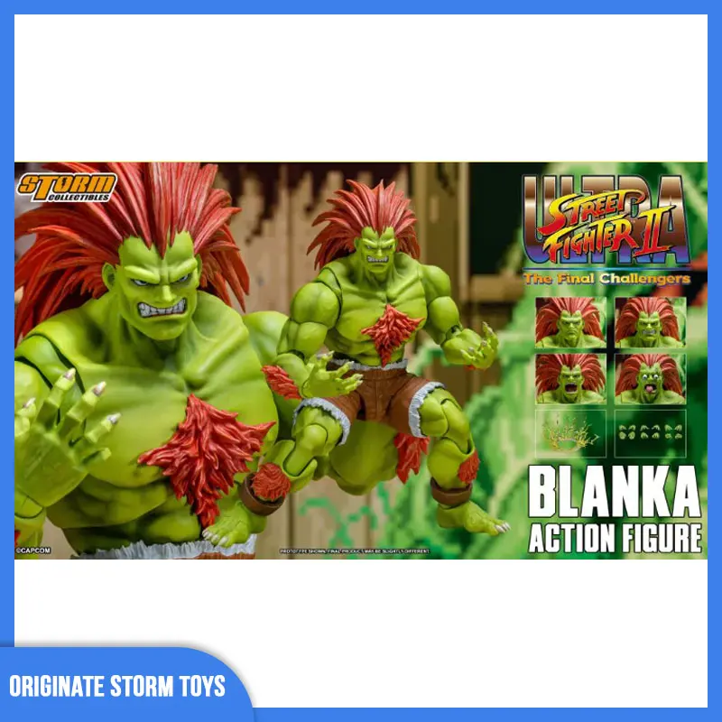 

Originate Storm Toys Street Fighter Blanka Anime Action Figure Statue Collection Model Figurine Kid Gift