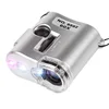 Portable Mini Pocket 60X Microscope Jeweler Loupe Lens Illuminated Jewelry Insect Magnifier Glass 3 LED With UV Light Microscope 1