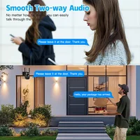 Caméra solaire WiFi SZSINOCAM pour extérieur, batterie intégrée, double objectif, caméra de sécurité 2K, panneau solaire, surveillance vidéo sans fil 4