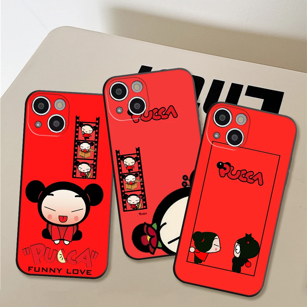 Per Iphone Fashion Cute Cartoon Characters Custodia Per Telefono Pucca Per Iphone 14 11 12 Pro 14 Plus 14 12 Mini 14 13 Pro 7 8 Plus