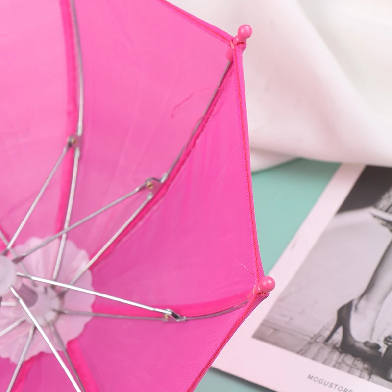 1Pc Baby Doll Rain Gear Toy Umbrella Mini Umbrella Doll Accessories Children Multicolor Toy Clothing Decoration