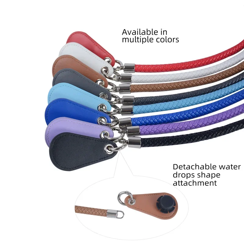 2024 Obag PU Woven braided leather Rope Handles strap belt for O Bag accessoires Tote Bag  Women's Bag Accessories 3