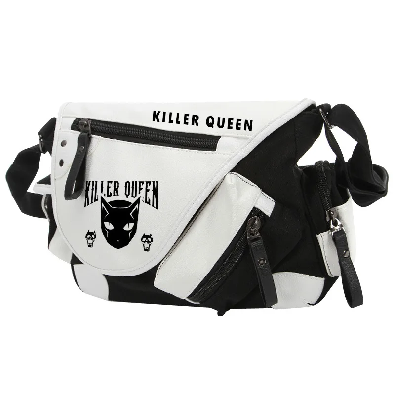 

Anime JoJos Bizarre Adventure Kujo Jotaro Canvas Messenger Bag Shoulder Bag Student Handbags Cosplay Crossbody Bags Props