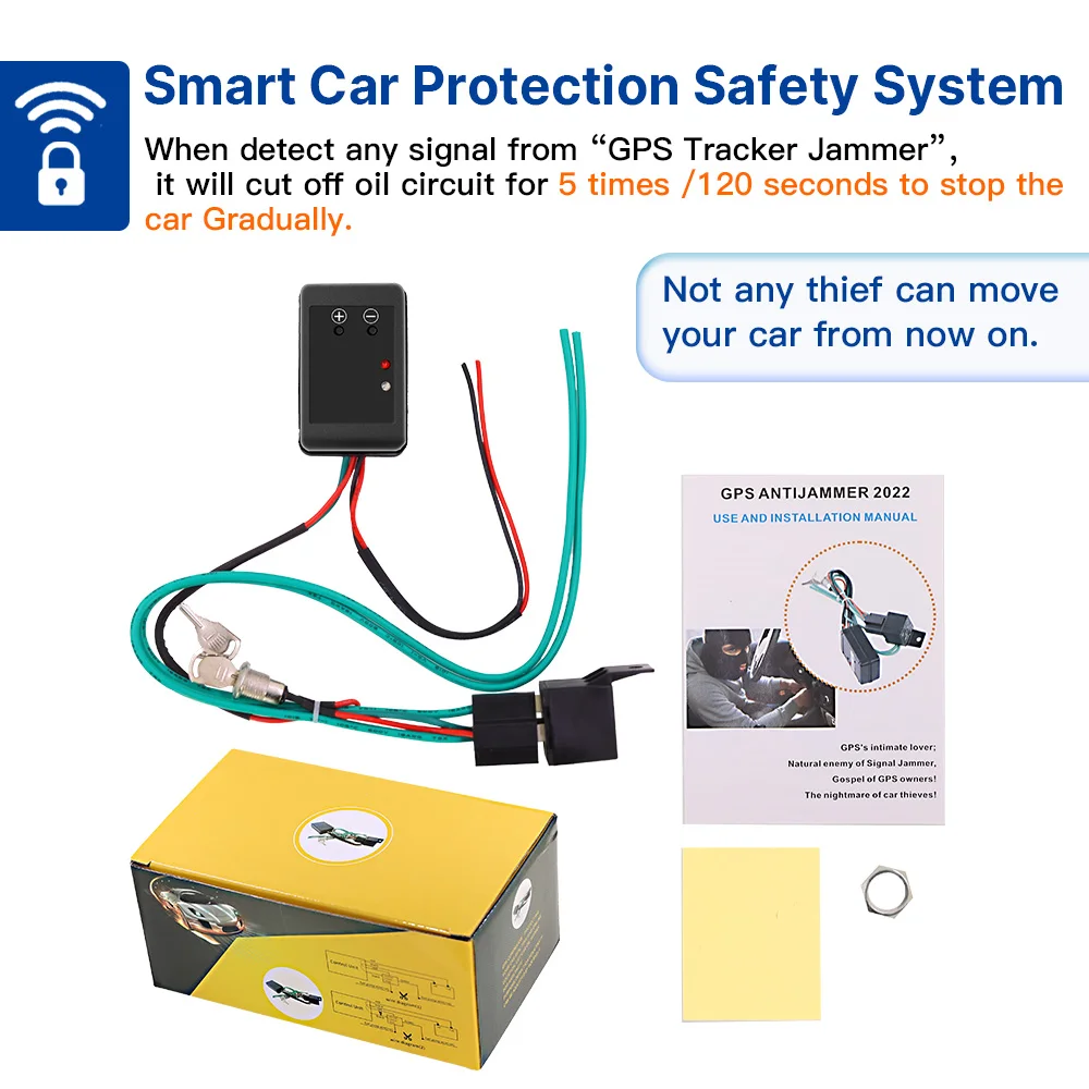 Sistema di allarme per auto, kit immobilizzatore antifurto KACEPAR 12V Security Protection, accesso senza chiave con 2 telecomandi e 1 sirena a tromba, CW-8110