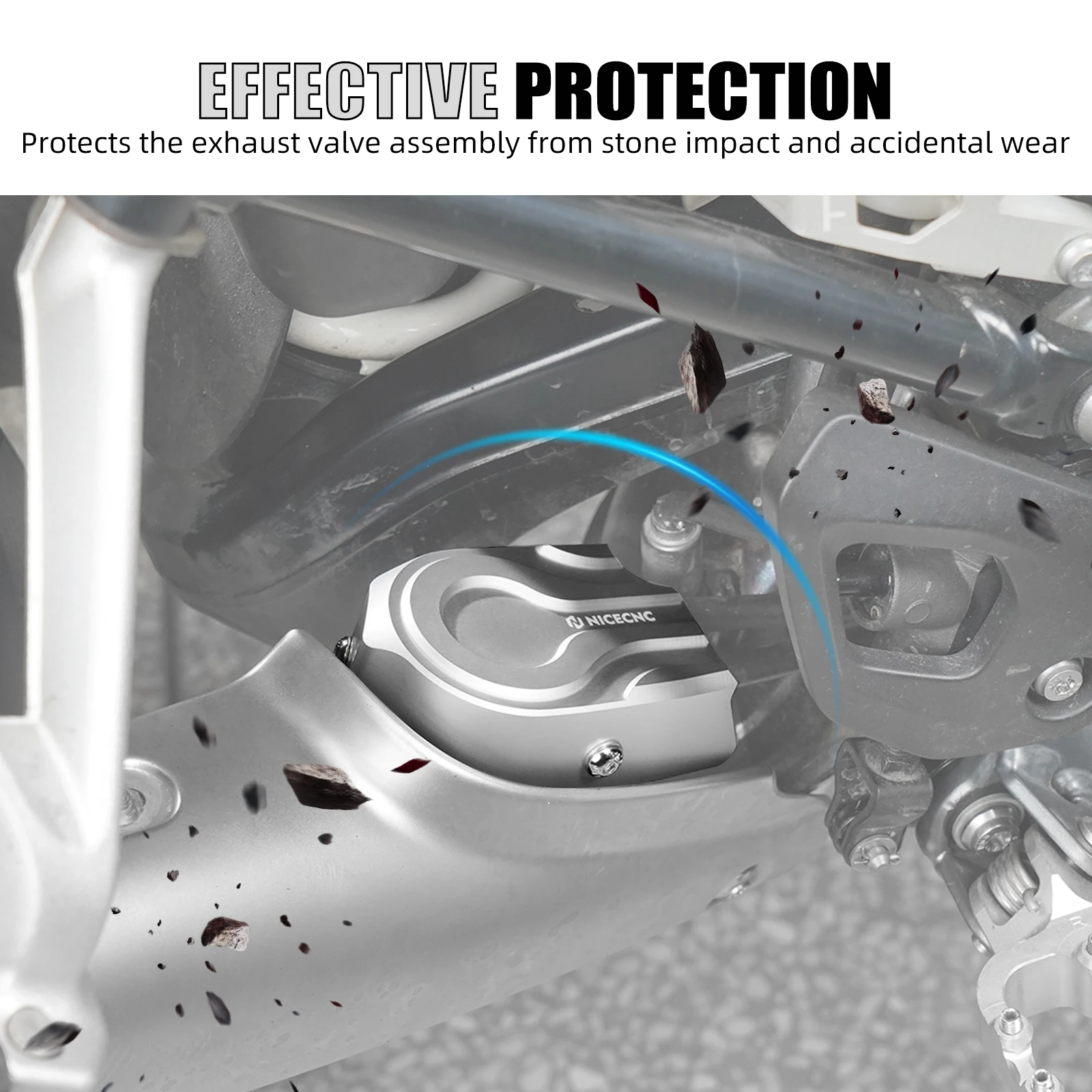 NICECNC Für BMW R1250GS R1250GS 2019-2023 2020 2021 2022 Motorrad-Auspuffklappenabdeckung, Zubehör – Detail 6