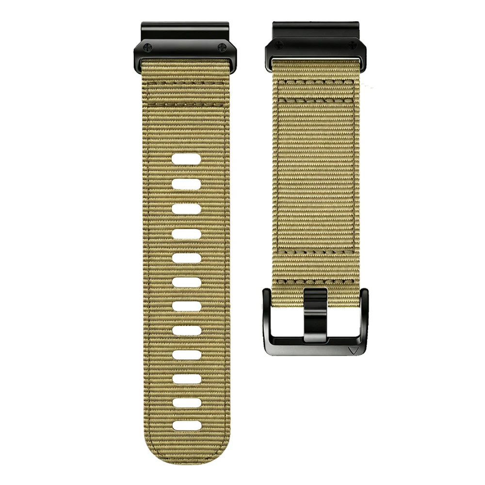 Wear-Resistant Nylon QuickFit Woven Strap, 26-22mm Adjustable Band Bracelet