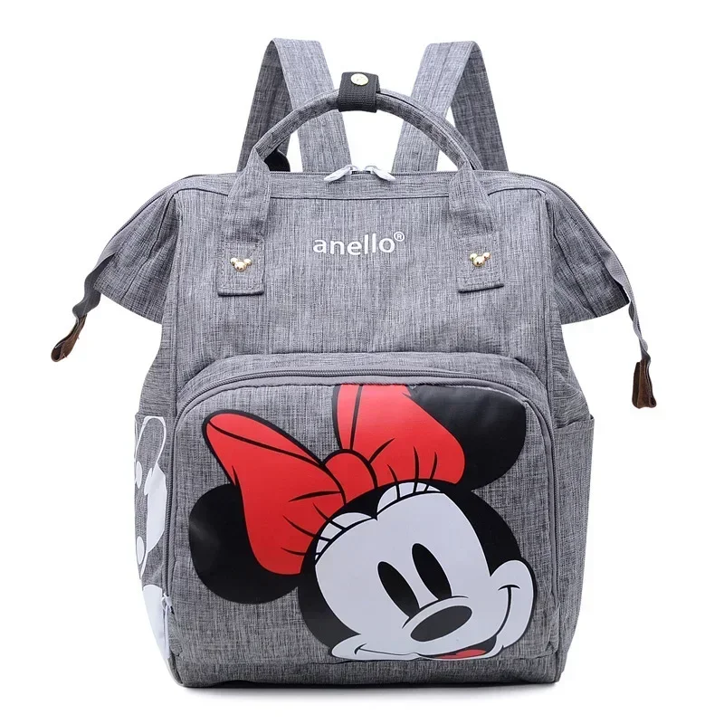 Disney Mickey Mouse Backpack Cartoon Diaper Bag Mother Baby Girl Boy Schoolbag Mickey Large Capacity Storage Bag Handbag