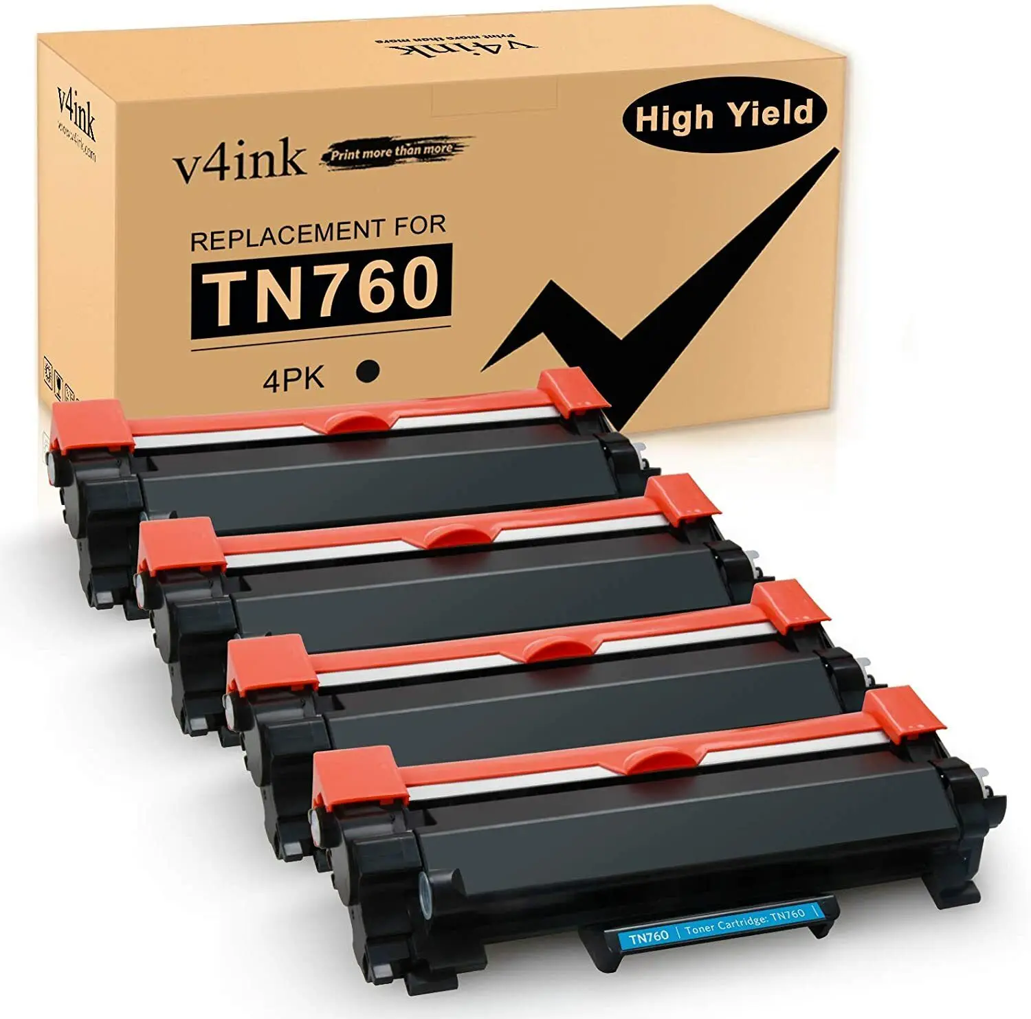 

4PK V4ink Compatible Brother TN760 TN730 TonerMFC-L2690DW MFC-L2717DW MFC-L2710D