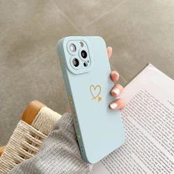 Vibrant Love Heart Silicone Phone Case - Soft and Durable Cover for iPhone 12 Pro (Blue gray)