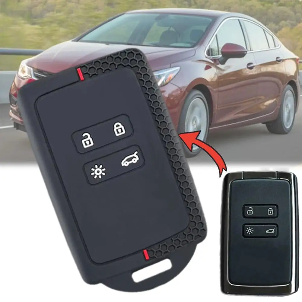 Key Case Cover Key Case Car Key Shell Car Key Cover Case For Dacia 3 For Renault Captur Zoe Espace 5 Clio Megane 4 Arkana Arcan Silicone Key Holder Shell