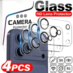 Ultra Clear HD Tempered Glass Camera Protector - Full Coverage Lens Screen Shield - 4PCS (For iPhone 13 Mini)
