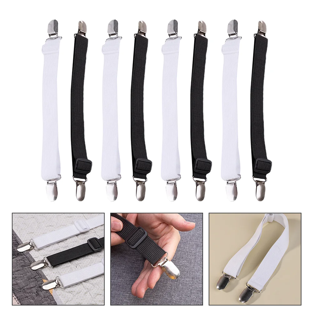

8 Pcs Bed Sheet Clip Mattress Bands Cover Clips Slipcovers for Sofas Strap Tablecloth Fasteners