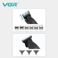 VGR Tondeuse à cheveux Professionnelle 9000 tr/min Tondeuse à cheveux Sans fil Machine de coupe de cheveux Rechargeable Métal To 5