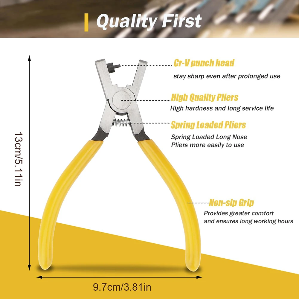 Leather Hole Punch Plier – 2mm Universal Belt & Fabric Punch Tool for DIY Craft & Repair 2