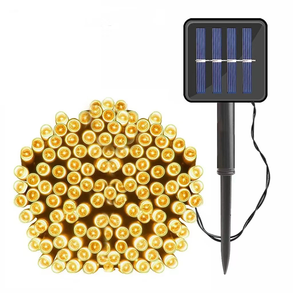 200 Led Solar Garland String Fairy Lights Outdoor 22M Solar Powered Lamp for Garden Decoration 3 Mode Holiday Xmas Wedding Party