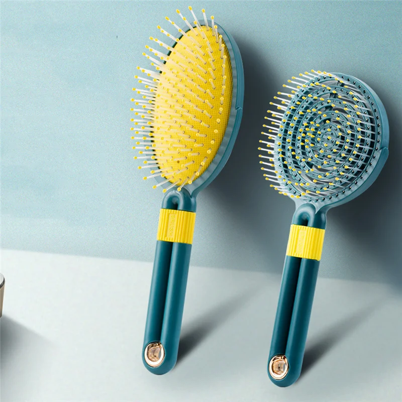 Hair Brush Hollow Out Scalp Massage Comb Paddle Cushion Anti-static Fluffy Hair Brushes Professional Hairstyle Tools