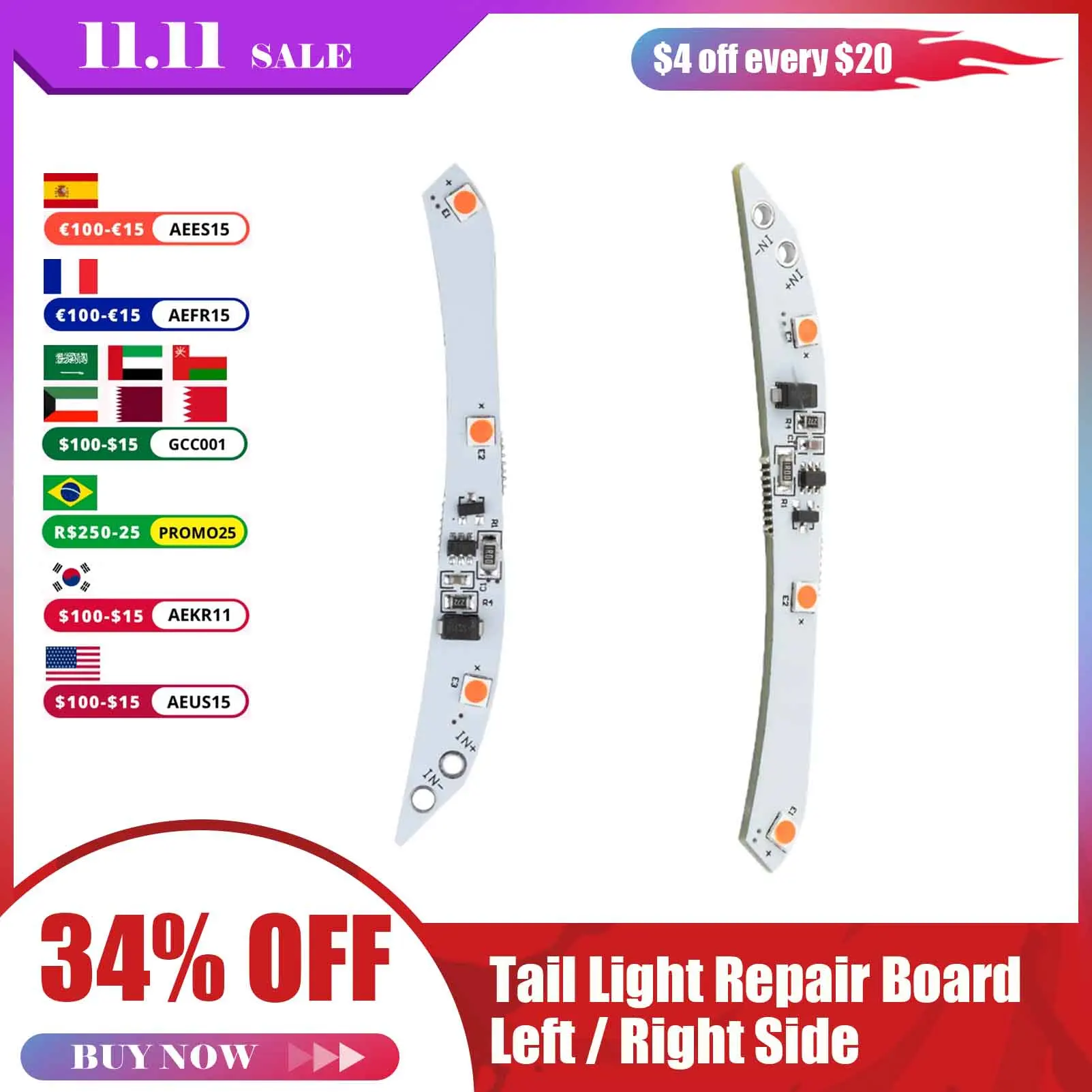 TailLightRepairBoardLeftRightSideRearTaillightRepairKitFit