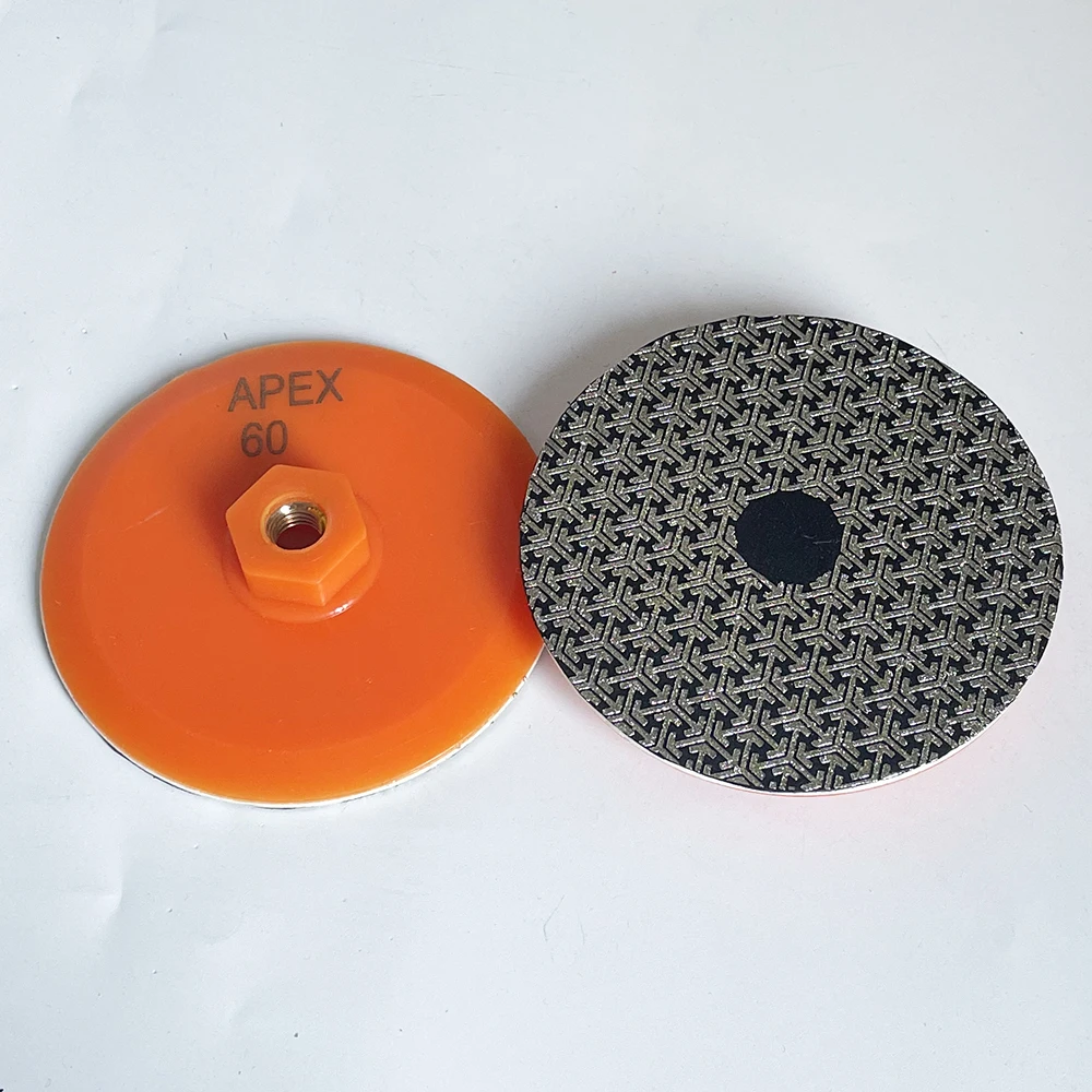 

100mm Integrated Diamond Electroplated Polishing Pad With Backer For Grinding Granite Stone Concrete Marble Quartz Abrasive Tool